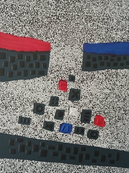 Lojze Spacal (1907-2000) - Cimitero partigiano . 1973 #1.0