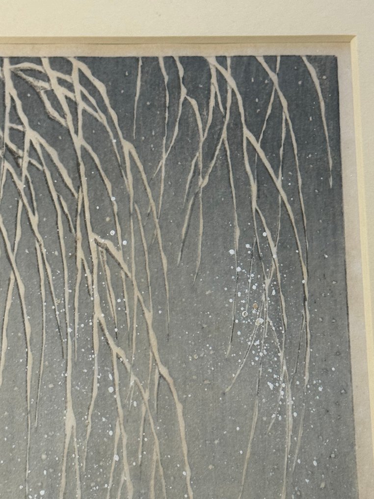 Snow on Willow Bridge (Yanagibashi no yuki) - Ohara Koson (1877-1945) - Published by Watanabe - Ιαπωνία #3.2