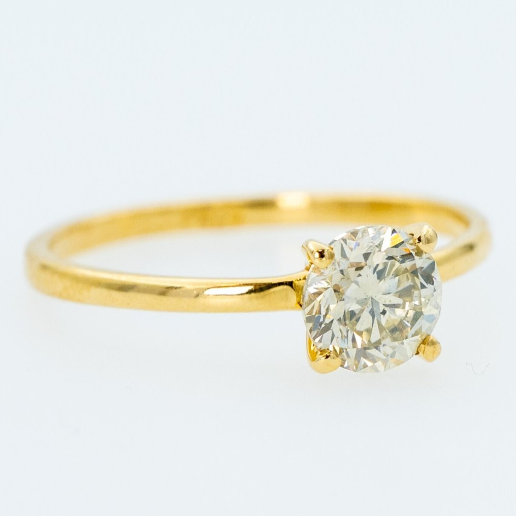 χωρίς τιμή ασφαλείας - Δαχτυλίδι - 18 καράτια Κίτρινο χρυσό -  0.91ct. tw. Διαμάντι (Φυσικό) - GWLab #1.0