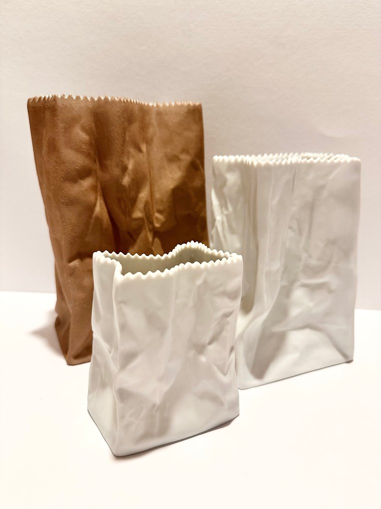 Rosenthal - Tapio Wirkkala - Vaso (3) - Non gettare rifiuti. - Porcellana biscuit #1.0