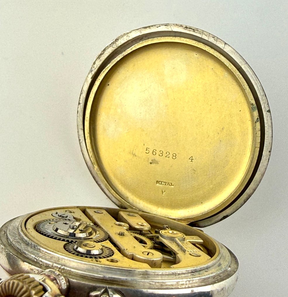 Swiss made - Antique silver erotic pocket watch with moving automaton - 1850-1900 #4.3
