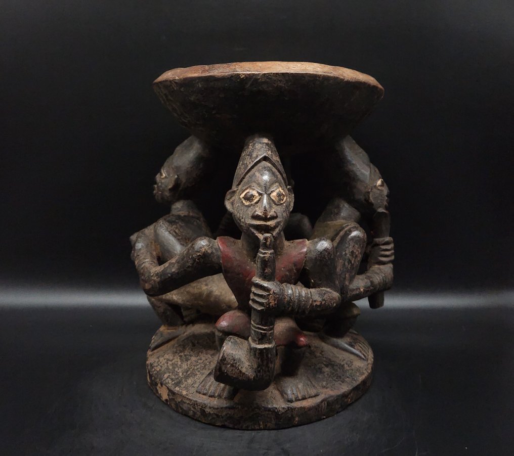 Superbe tabouret royale - Γλυπτό - Γιορούμπα - Νιγηρία (χωρίς τιμή ασφαλείας) #1.0