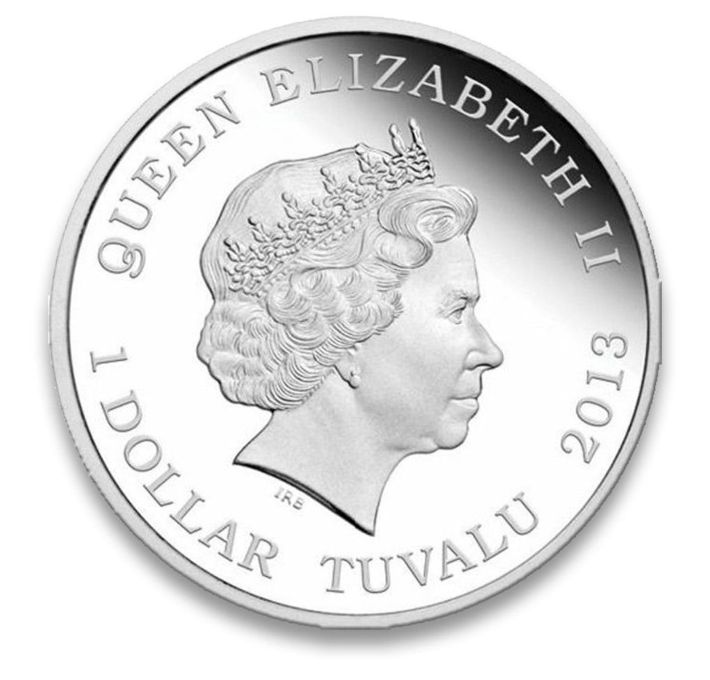 Tuvalu. 1 Dollar 2013 Dragons of Legend: Three Headed Dragon, 1 Oz (.999) mit CoA und BOX  (Zonder Minimumprijs) #1.0