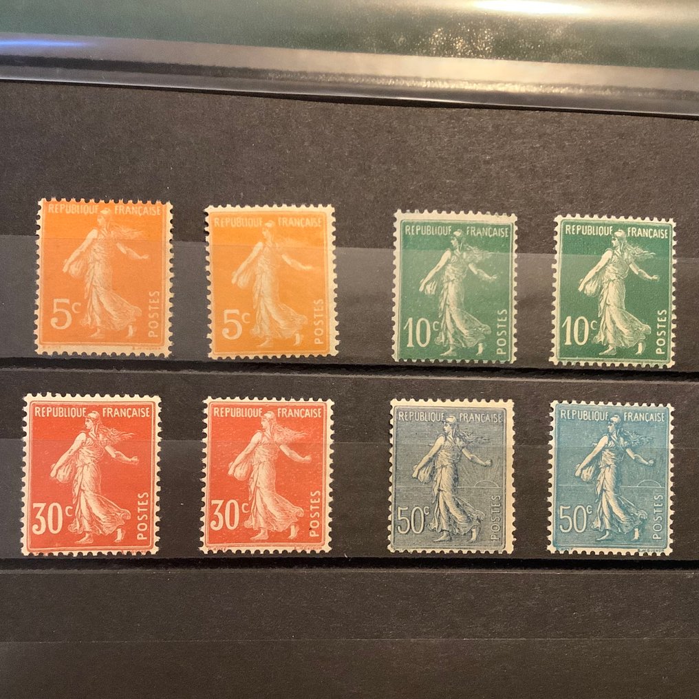 Franța 1921 - Emisie completă Semeuse cu nuanțe. - Yvert 158/161 #1.0