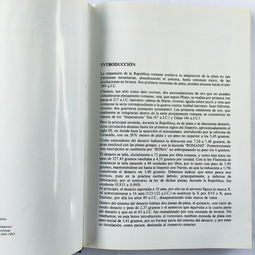 X. & F. Calicó - LOS DENARIOS ROMANOS ANTERIORES A J.C. - 1983 #3.2