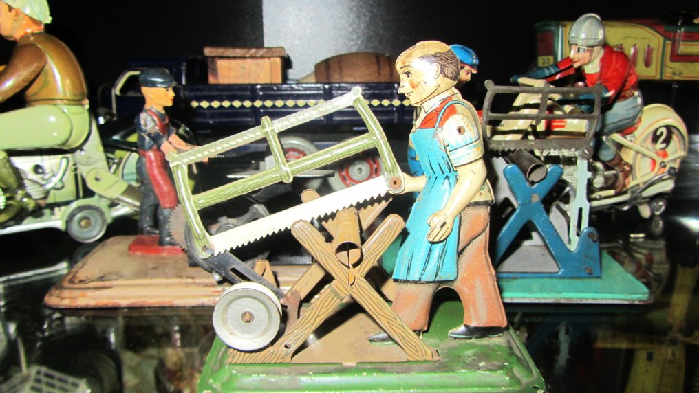 Various Manufacturers - Jouet en étain - 3x Tin Toy Steam Engine Accessories - Allemagne #1.0