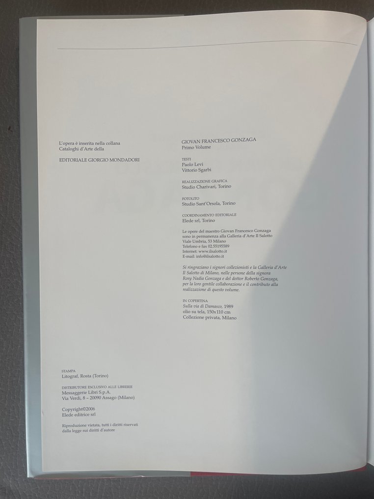 Vittorio Sgarbi e Paolo Levi - Catálogo generale delle opere di Giovan Francesco Gonzaga - 2006-2006 #3.2