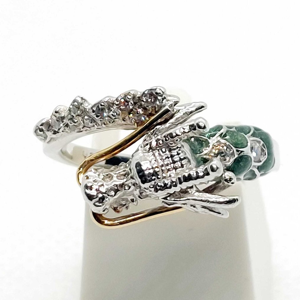 戒指 - 18K包金 白金, 黄金 #1.0