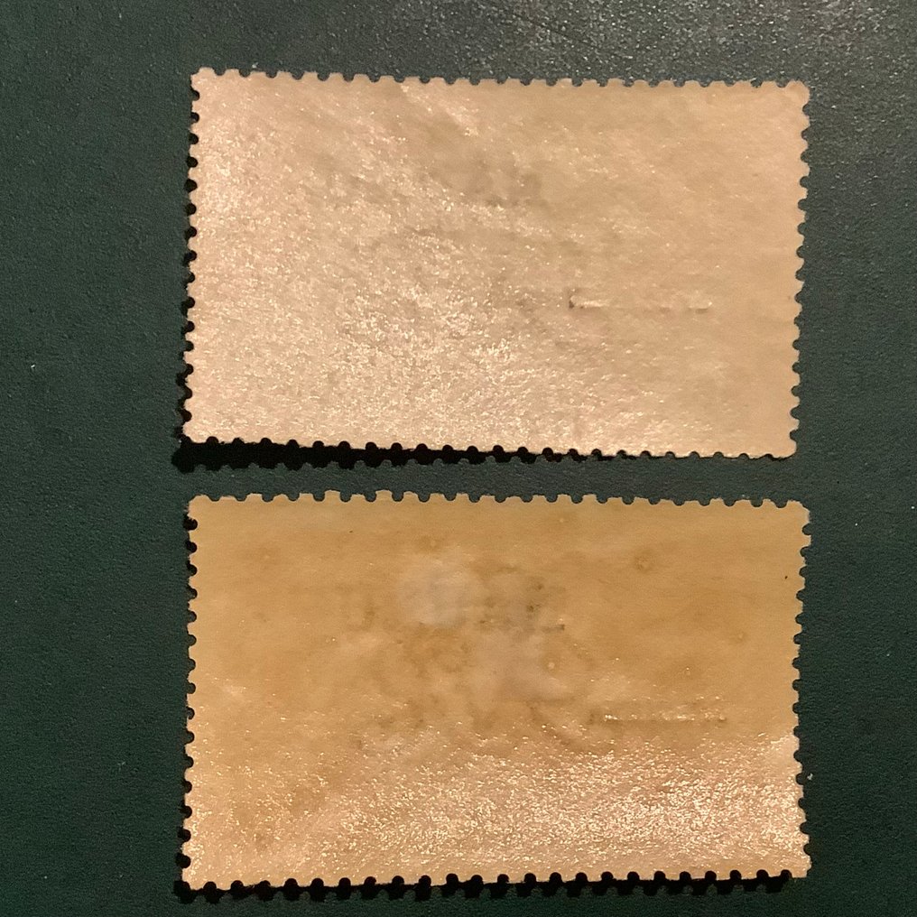 瑙鲁 1916/1923 - Half Crown 与 5 Schilling 带有标本印刷 - SG 10/11 specimen #4.3