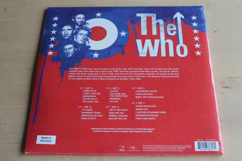 Who - Live At Shea Stadium 1982 + Backstage Passes - 3 x LP 專輯(三專輯) - 2024 #2.1