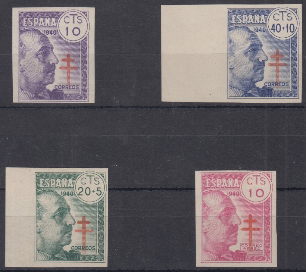 Spain 1940 - Complete series. For tuberculosis patients. - Edifil 936/39sd #1.0