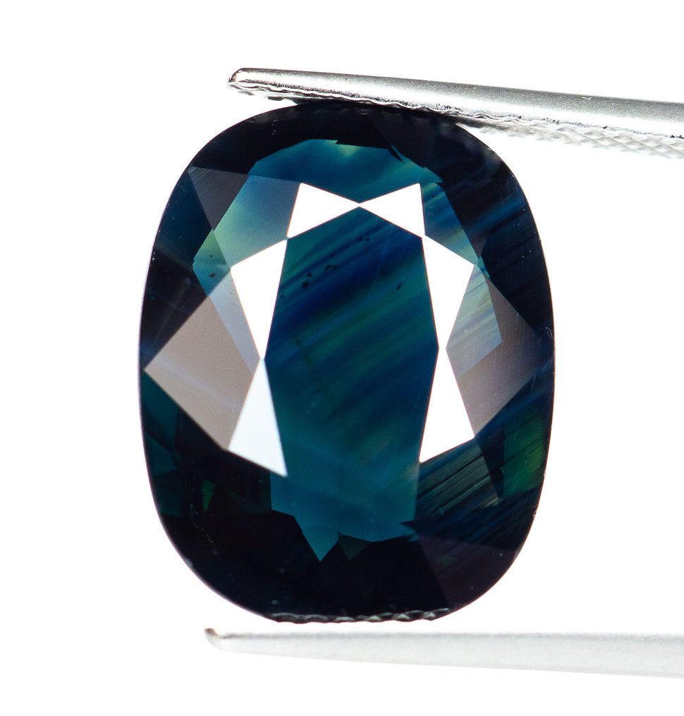 没有保留价 蓝宝石  - 11.09 ct - 美国宝石研究院（GIA） - 青绿色 #1.0