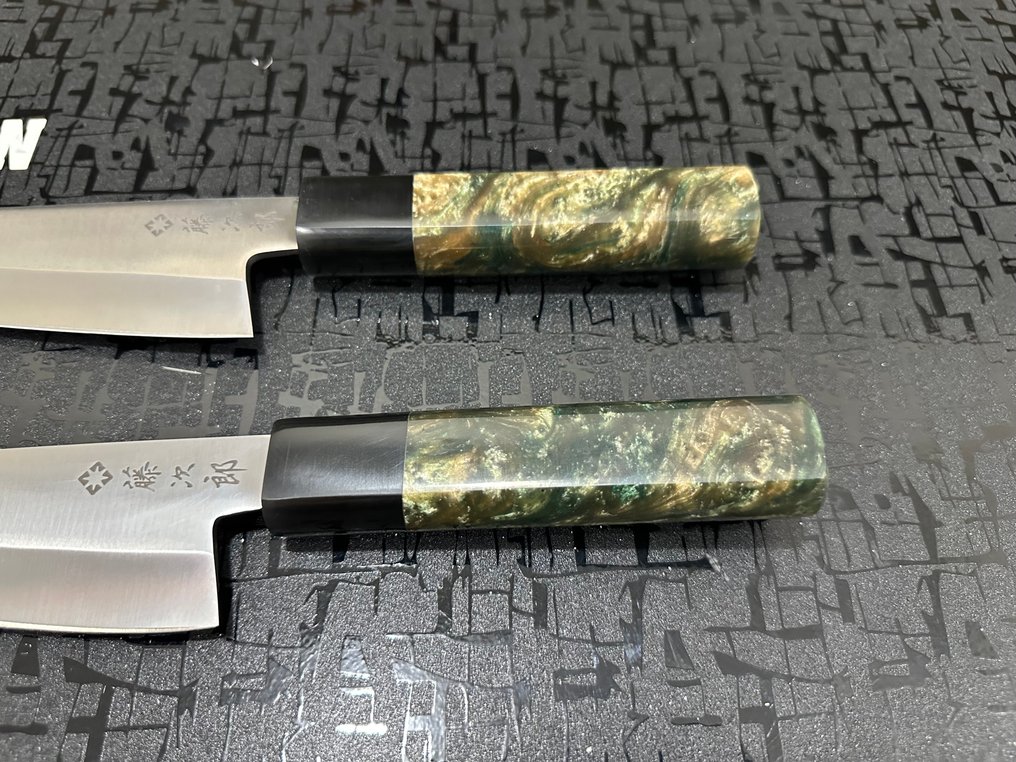 Μαχαίρι κουζίνας - Chef's knife - Χειροποίητα Ιαπωνικά Μάχαιρα Σεφ από Χάλυβα D2 με Χτυπήματα - Εργονομική Ανάμεικτη Πολύχρωμη Ρητίνη Χειρολαβή - Ιαπωνία #2.1