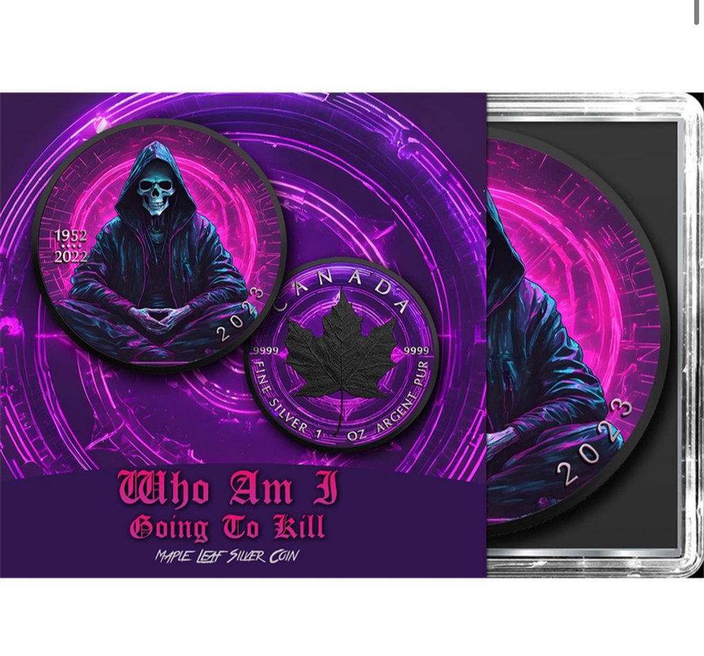 Καναδάς. 5 Dollars 2023 GRIM REAPER Who I Am Going To Kill in 1 oz  (.999) mit CoA  (χωρίς τιμή ασφαλείας) #2.1