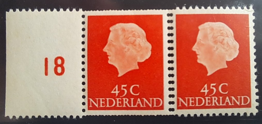 荷兰  - NVPH 628 - 稀有的印刷错误，伴有所谓的钻石镶边 #1.0