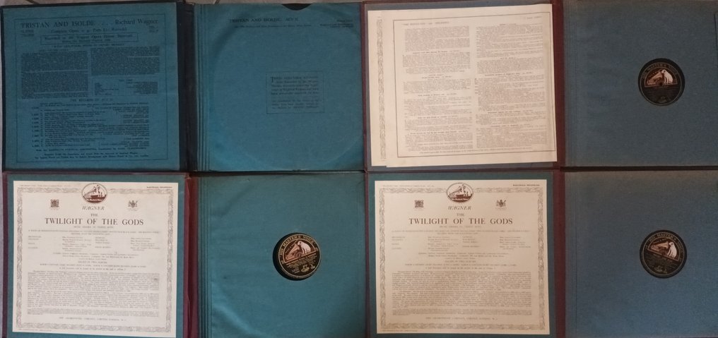 Richard Wagner(great collection ) - Flere kunstnere - Tristan and Isolde (Bayreuth)-The Twilight of the Gods-The Rhinegold-Siegfried - 78 RPM shellac rekord - 1928 #3.2