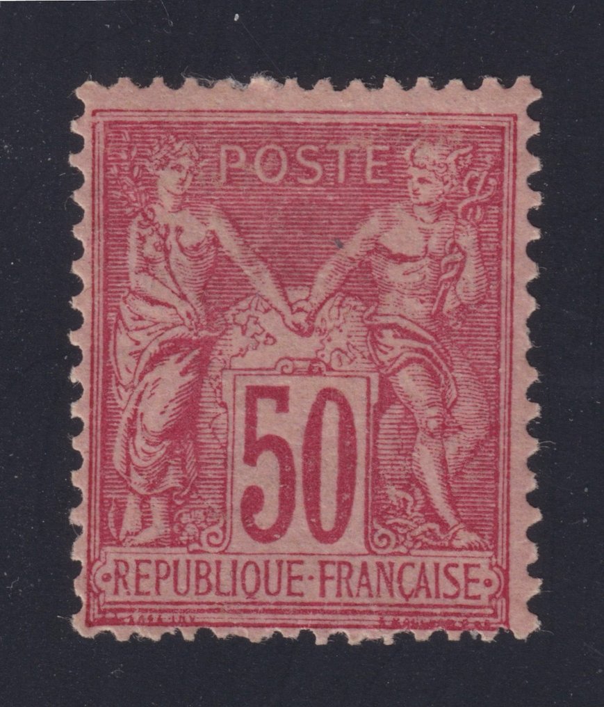 Γαλλία 1890 - Κλασικό, Σάγες 'τύπου II', αρ. 98, καινούριο*, καλός κεντράρισμα, υπογεγραμμένο Calves. Πολύ όμορφο - Yvert #1.0