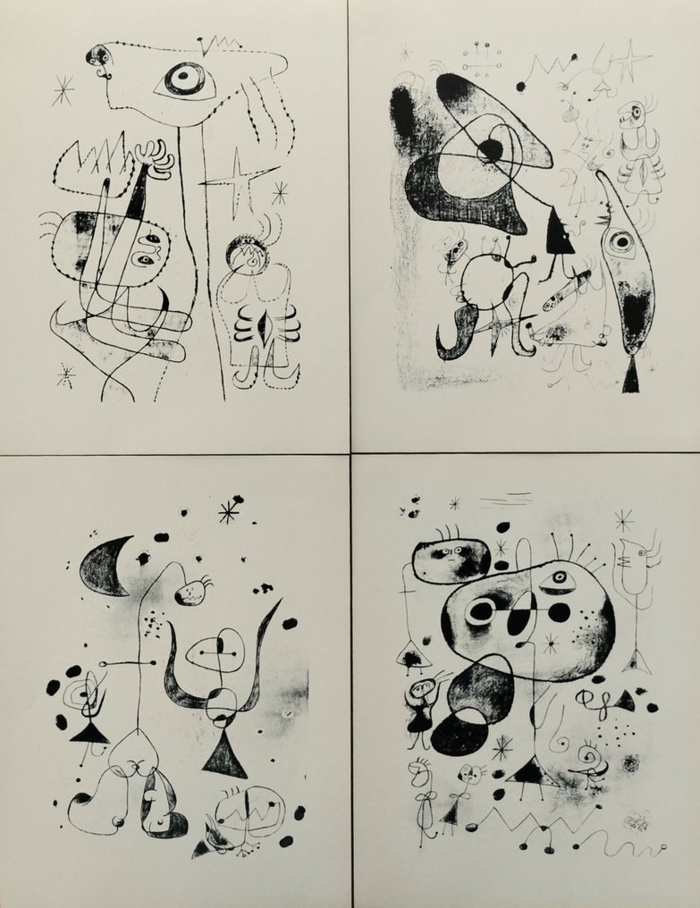 Joan Miro (1893-1983) - Litograph XXXVII, XXXVIII, XXXIX y XL (1944) -  (The Prints of Joan Miró) #1.0