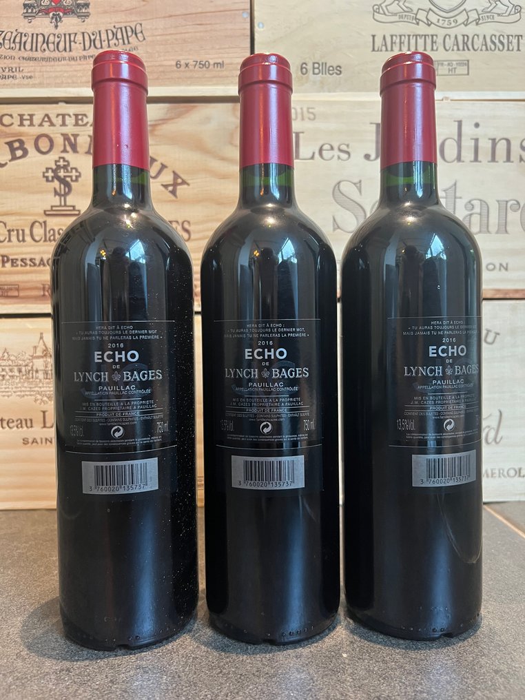 2016 Echo de Lynch-Bages, 2nd wine of Ch. Lynch Bages - Pauillac - 3 Bottles (0.75L) #2.1