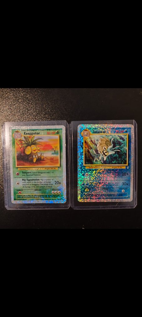 Pokémon - 2 Card - Omastar, Exeggutor Foil - WOTC - Legendary Collection #1.0