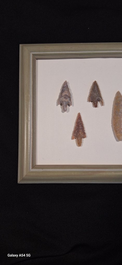 新石器时代 燧石 精彩的收藏：新石器时代箭头尖，私人考古收藏，公元前6000年的燧石。 - 220 mm  (没有保留价) #1.0