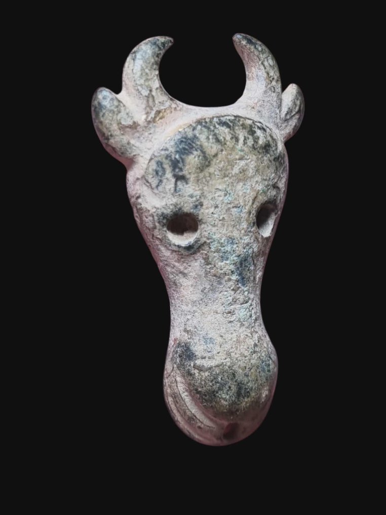 古罗马 黄铜色, 令人惊叹的公牛？动物 吊坠  (没有保留价) #2.1