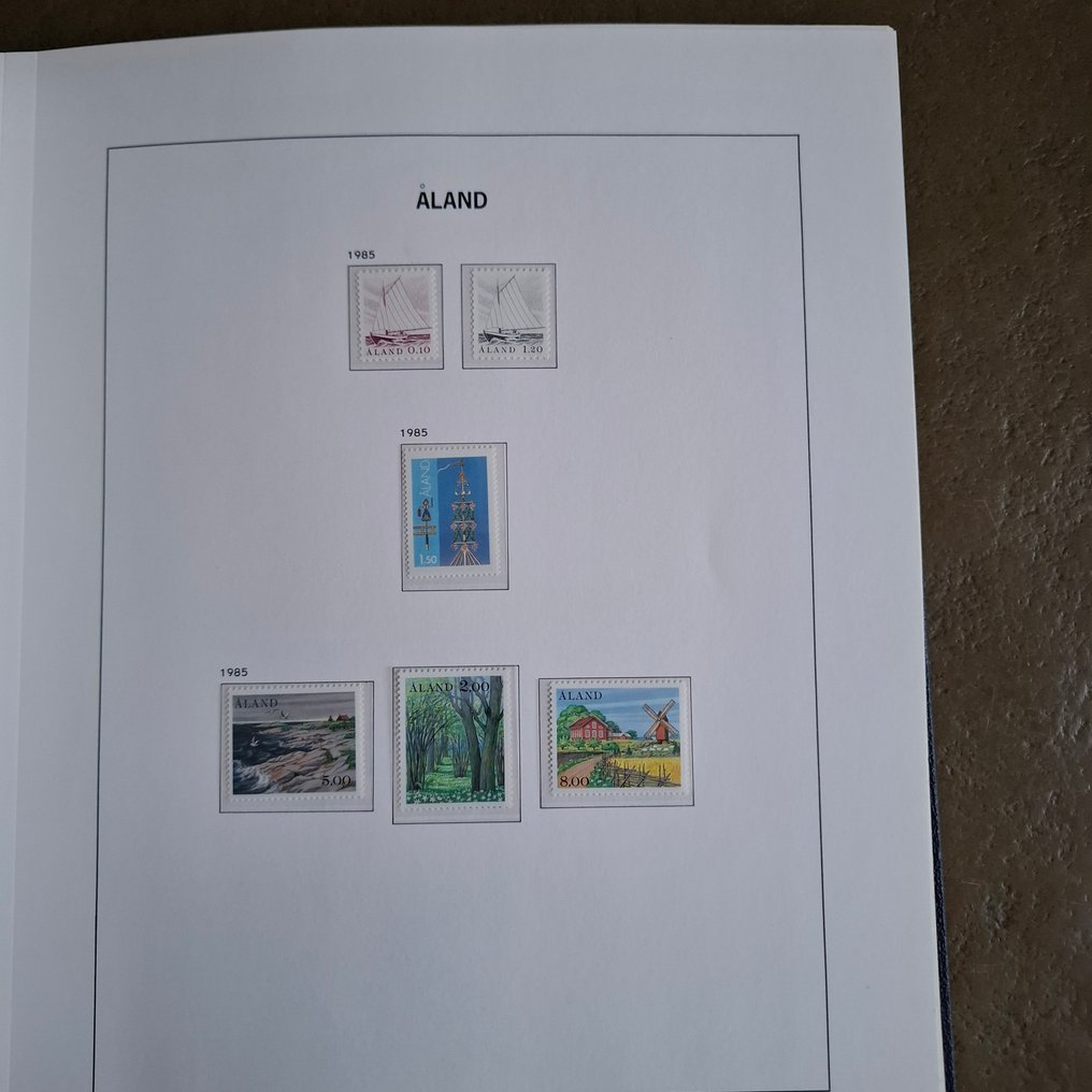 芬兰 1984/2001 - 奥兰群岛收藏邮票/邮票册/邮票块，盖有ATM邮戳 #2.1