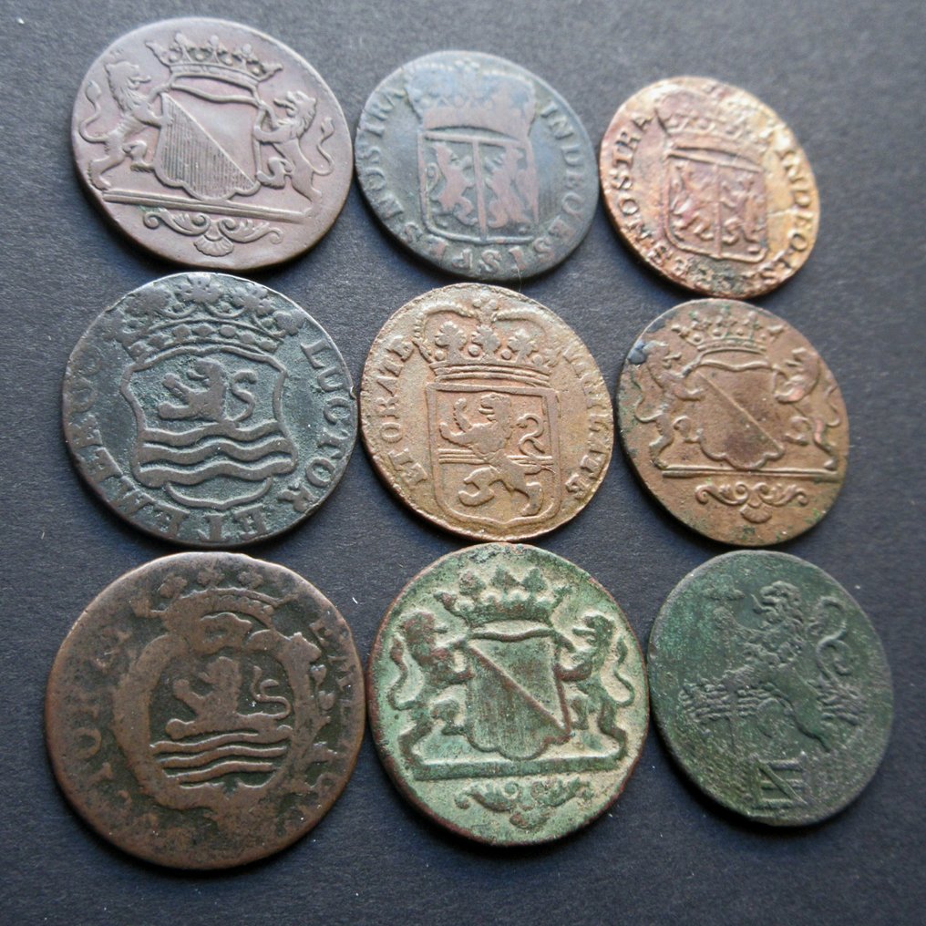 Netherlands. Leuk Partijtje Van 9 Verschillende Duiten (1765 - 1788) (No Reserve Price) #2.1
