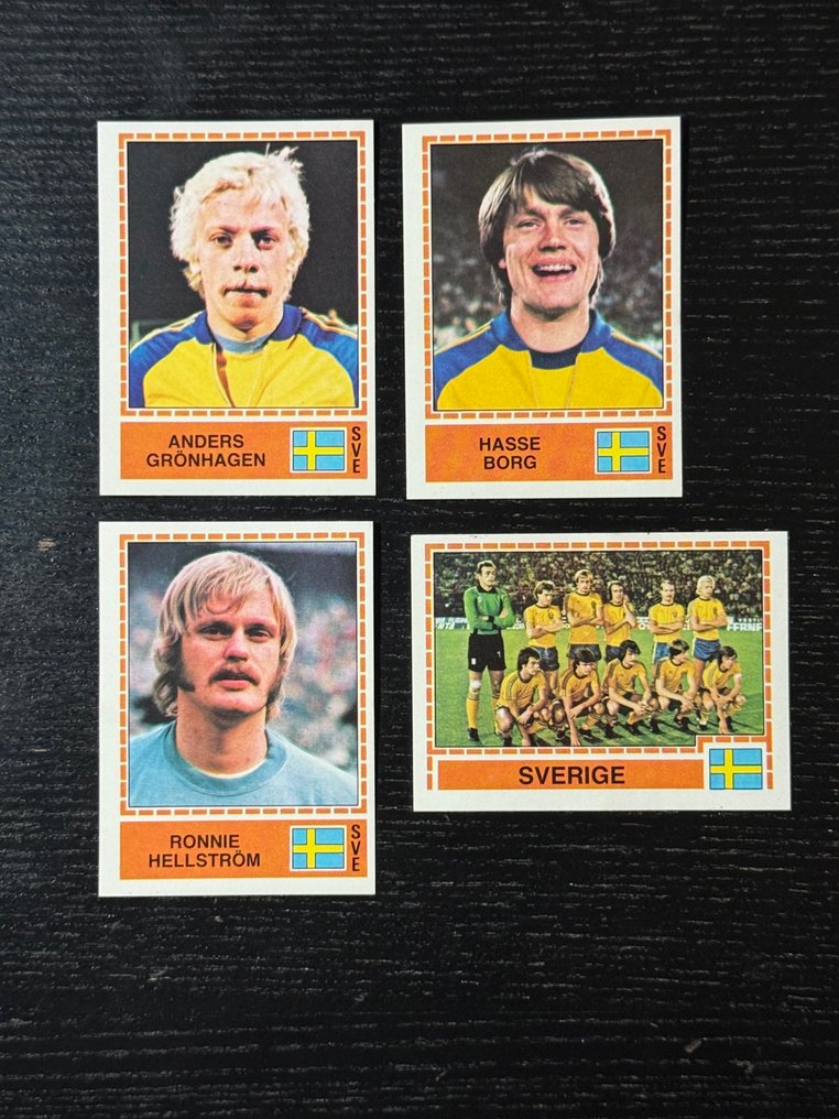 Panini Europa 80 Complete Team Set Sverige - 4 Sticker - Glimrende (EX) #1.0