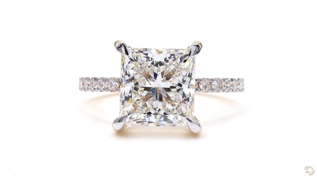 Δαχτυλίδι - 18 καράτια Κίτρινο χρυσό - 4.29ct. tw. Διαμάντι (Εργαστηριακής καλλιέργειας) - Διαμάντι - E,VVS2 #4.3