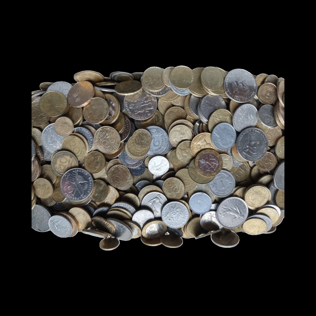 Francia. Lot of ± 4.2 Kg of modern coins - different dates (Sin Precio de Reserva) #1.0