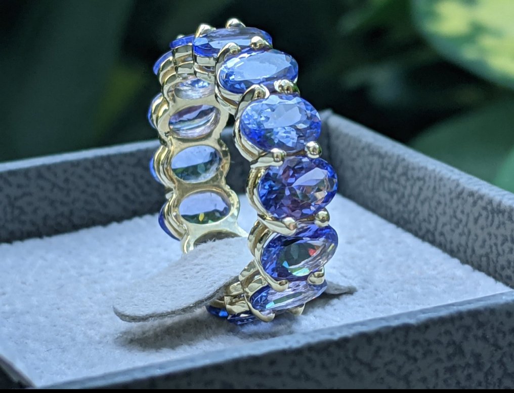 Örökkévalóság gyűrű - 14 kt. Sárga arany Tanzanit #3.2