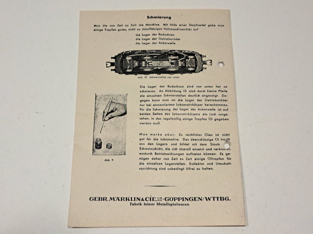 Märklin H0, 00 - RS 800N/ES 800 - Vasútmodellek (1) - Útmutató RS 800N/ES 800 gyártás 1948 #2.1