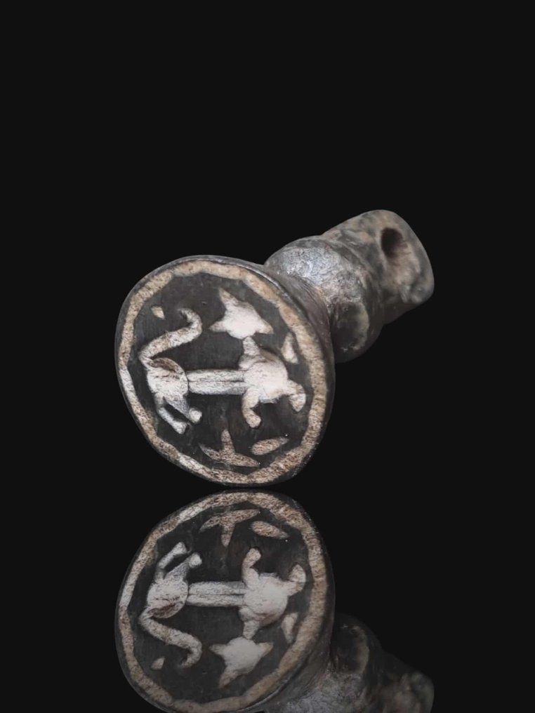 Κελτικό Μπρούντζος Σπάνιο κόσμημα με σήμα ζωικού είδους #1.0