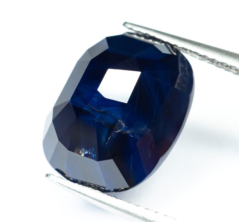 没有保留价 蓝宝石  - 13.58 ct - 莲花宝石实验室 - Deep Blue #4.3