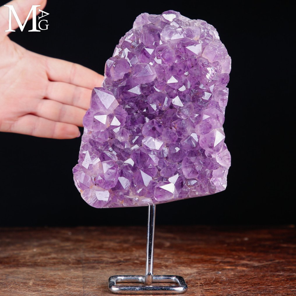 Wonderful Amethyst Druzy - Natural Deep Purple Color - Extra Quality Specimen - Height: 215 mm - Width: 115 mm- 1434 g #1.0