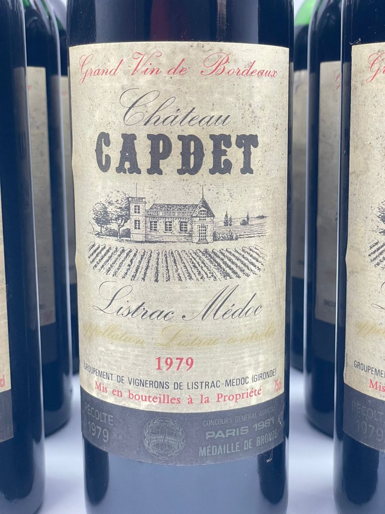 1979 Chateau Capdet - Listrac-Medoc - 9 Bottiglia (0,75 litri) #1.0