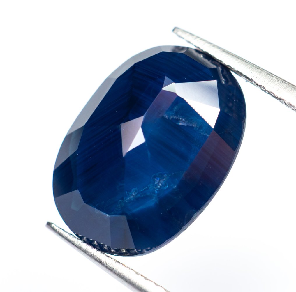 没有保留价 蓝宝石  - 10.84 ct - 莲花宝石实验室 - Deep Blue #4.3