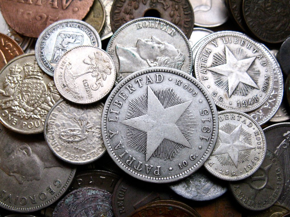 World. 1000+ coins incl. GOLD and 70+ SILVER Roman Empire to present - UNSORTED (No Reserve Price) #3.2