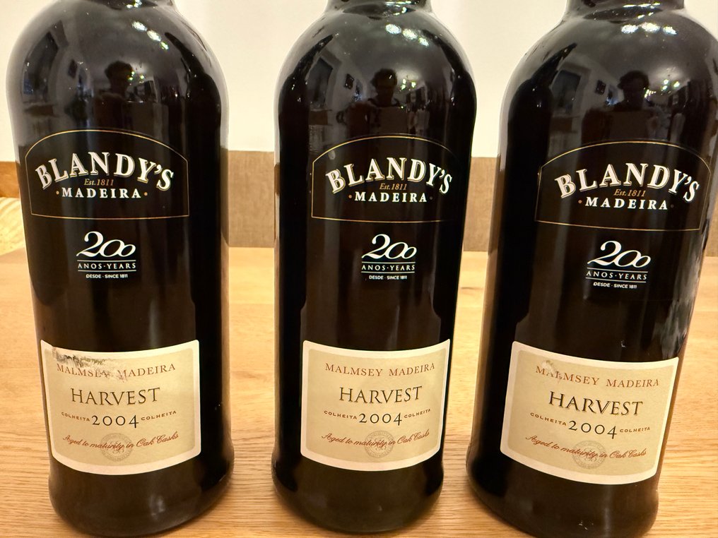 2004 Blandy's Harvest - Madeira Malmsey Madeira 20 Years - 3 Flasker (0,75 l) #2.1