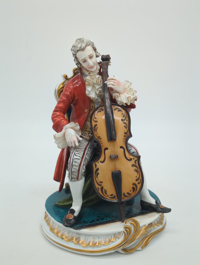 Tiche - Figure - „Cellist im Rokokostil“ - Porcelain #1.0