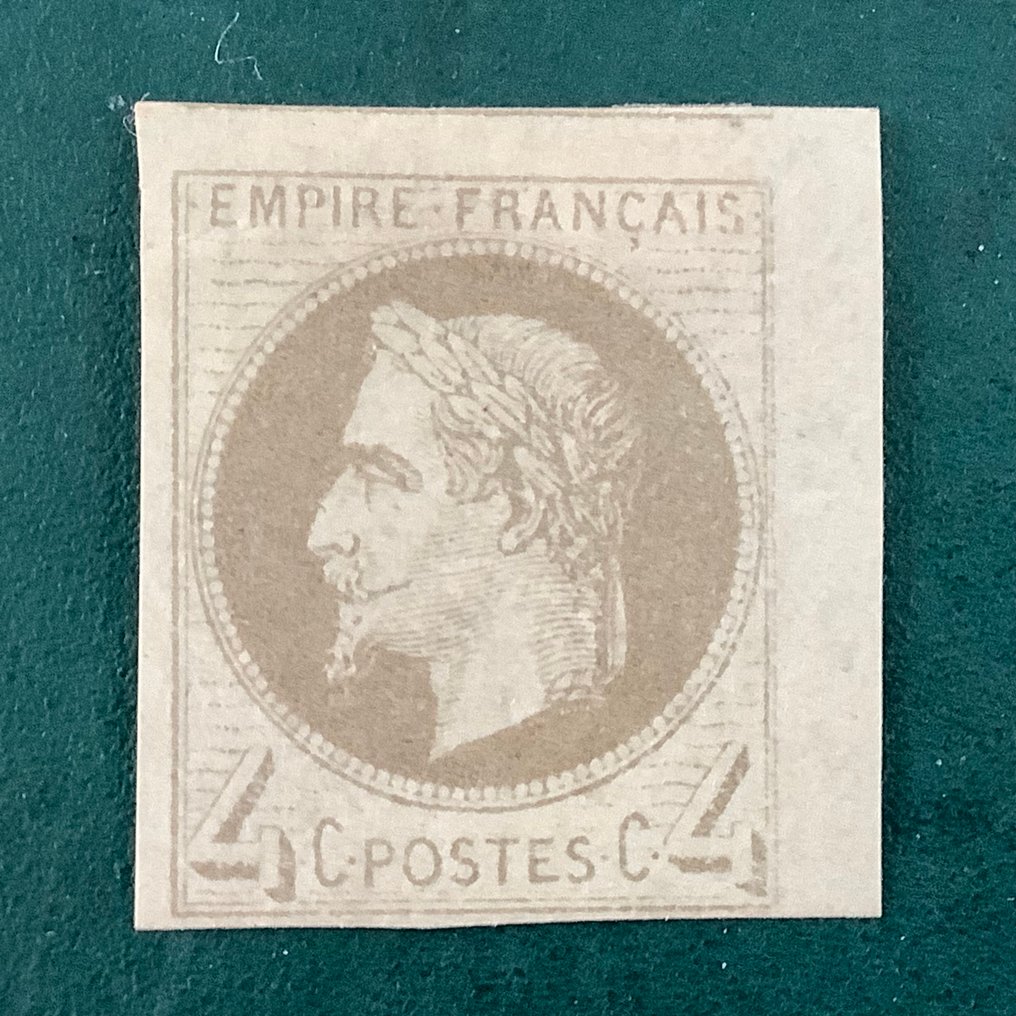 Francia 1862 - 4 centavos Napoleon Lauree - Rotschild - Yvert 27Be #1.0