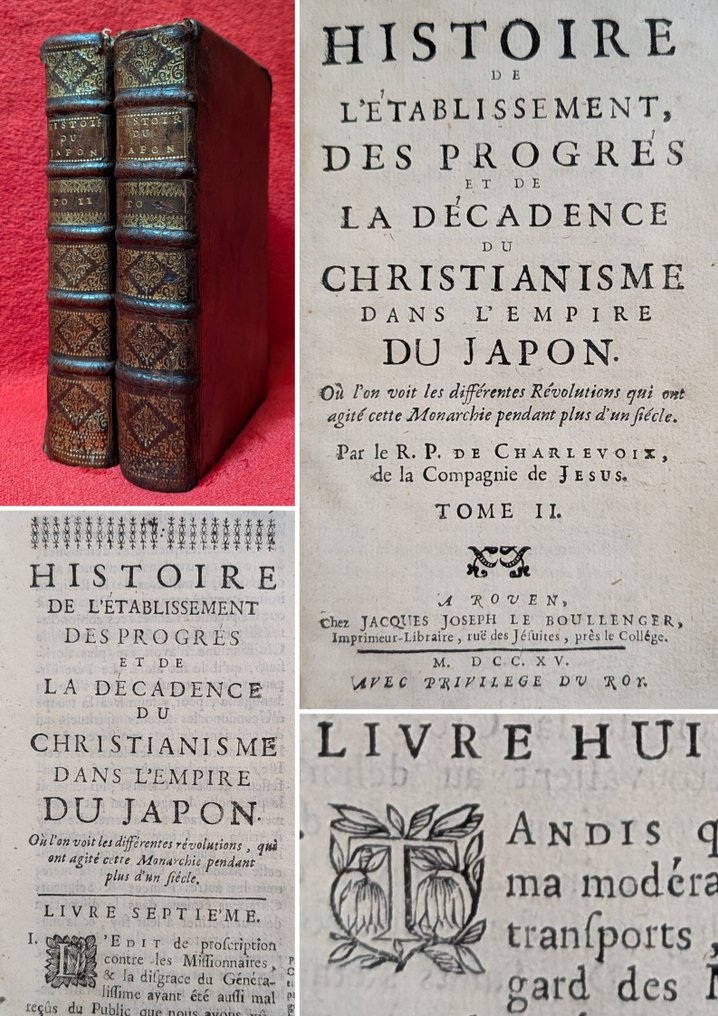 R.P. de Charlevoix - Histoire de l'établissement, des progrès et de la décadence du Christianisme dans l'empire du Japon - 1715 #1.0