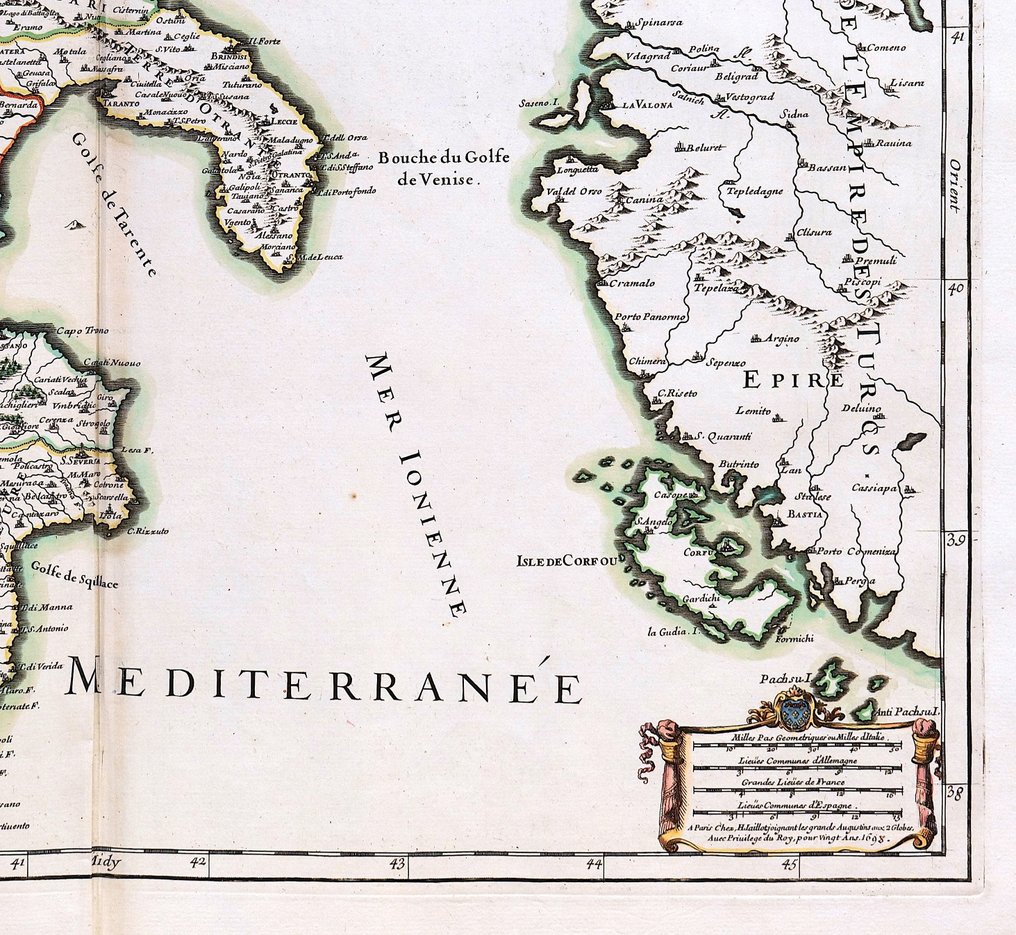 Italië - Zuid-Italië, Campanië, Calabrië, Basilicata, Puglia, Molise, Abruzzo; H. Jaillot - Le Royaume de Naples - 1681-1700 #4.3