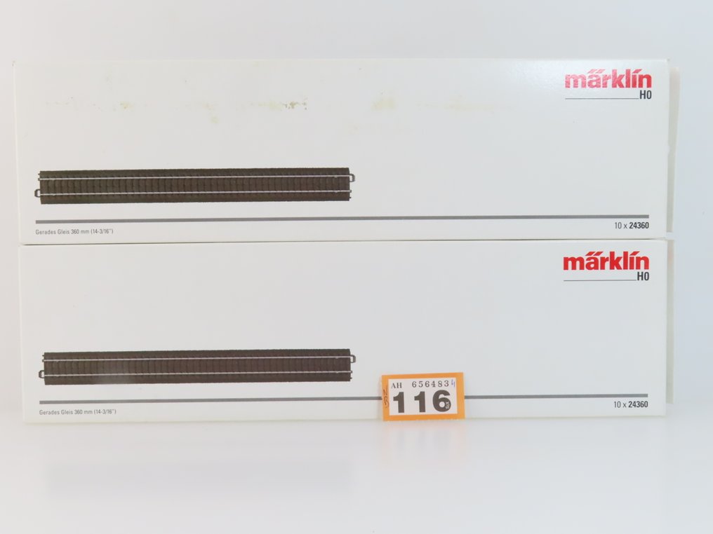 Märklin H0 - 24360 - Γραμμές τρένου μοντελισμού (20) - 20 τεμάχια ραγόκλειδου με ευθύς κομμάτια ράγας, C-rail. #2.1