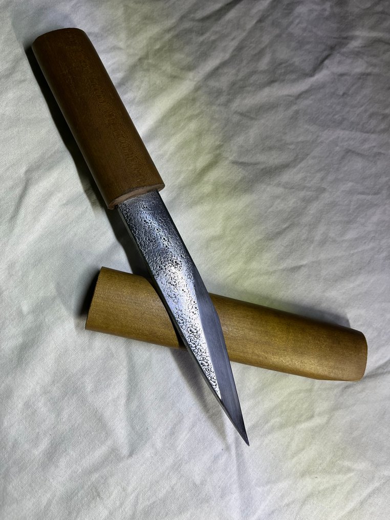 Tantō - Old Signed small knife, tool -plane sharp knife Tanto Wood with signature - wood and metal-Samurai - Japan (No Reserve Price) #1.0
