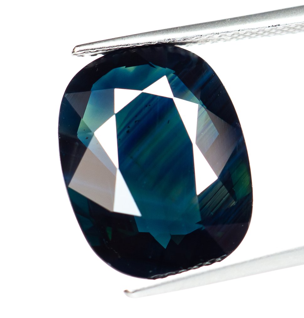 没有保留价 蓝宝石  - 11.09 ct - 美国宝石研究院（GIA） - 青绿色 #1.0