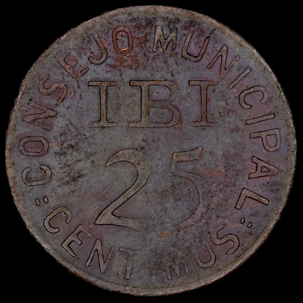 Spanje. Gobierno Provisional. 25 Centimes 1937 - Consejo Municipal IBI (Zonder Minimumprijs) #1.0