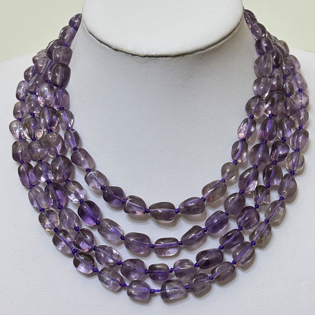 Amatista del Brasile / 1040 ct / Alta qualità AAA - Collana - Cierra in argento 925 #1.0
