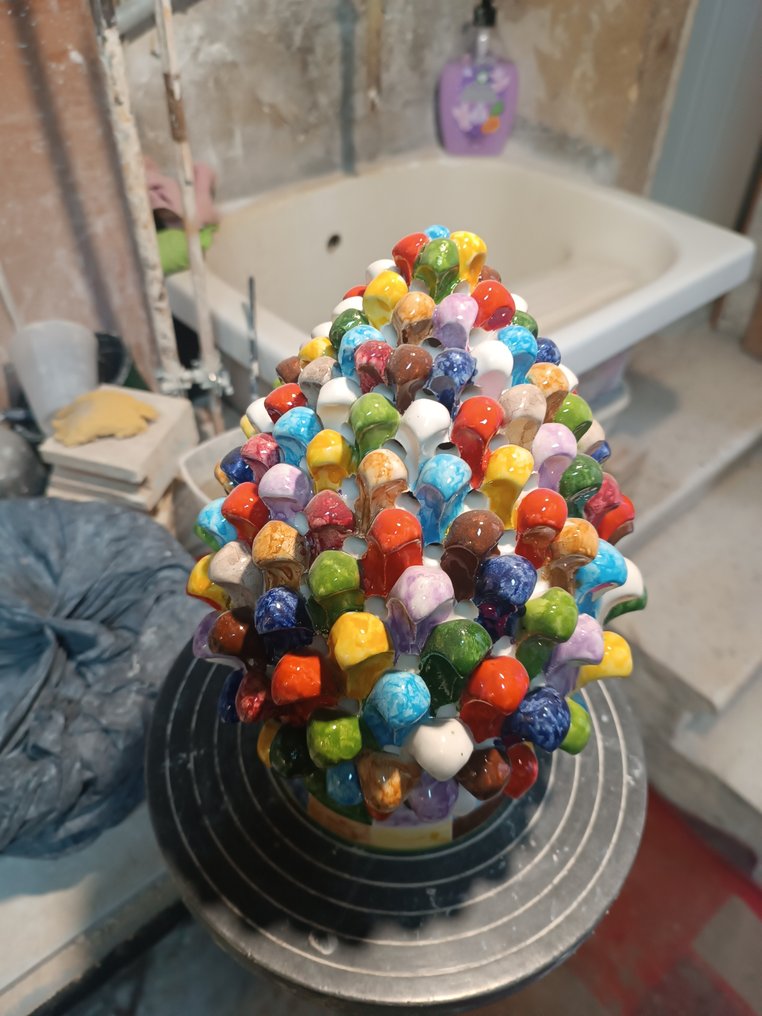 Base lume Pigna Caltagirone Sicilia - 光澤（陶瓷） - 義大利 - 21世紀 #1.0